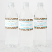 Cute Giraffe Baby shower Party Waterfles Etiket (Flessen)