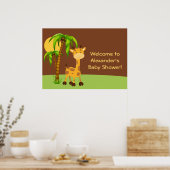 Cute Giraffe Baby shower Poster (Keuken)