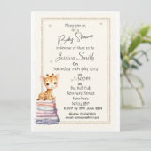 Cute Giraffe Baby Shower Uitnodiging (Staand voorkant)