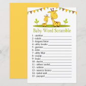 Cute giraffe Baby word scramble game (Voorkant / Achterkant)