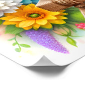 Cute giraffe babyspeelgoed  poster (Hoek)