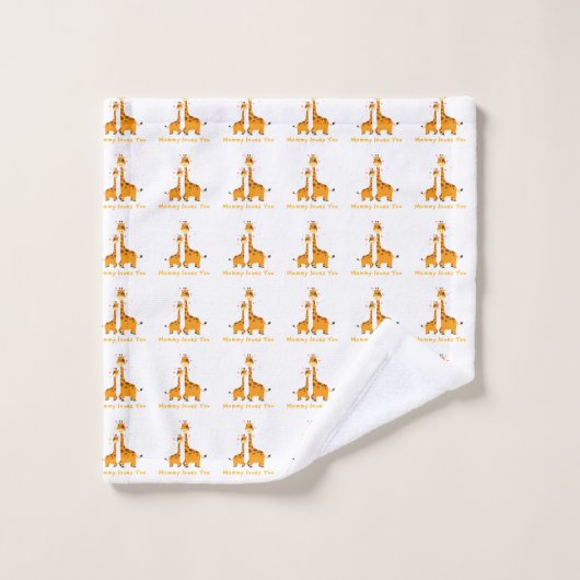 Cute Giraffe - Badkamer Handdoeken Set (Wasdoekje)