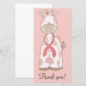 Cute Giraffe Bedankkaart (Voorkant / Achterkant)