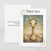 Cute Giraffe Bedankkaart (Voorkant / Achterkant)