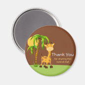 Cute Giraffe Bedankt Magnet (Voorkant / Achterkant)