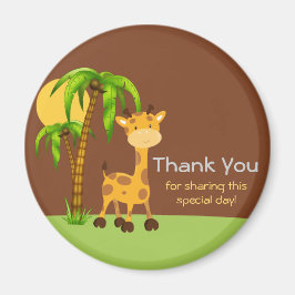 Cute Giraffe Bedankt Magnet