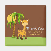 Cute Giraffe Bedankt Magnet (Voorkant)