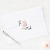 Cute giraffe bedankt Square Stickers (Envelop)