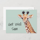 Cute Giraffe Beterschap Persoonlijk  Briefkaart (Voorkant / Achterkant)