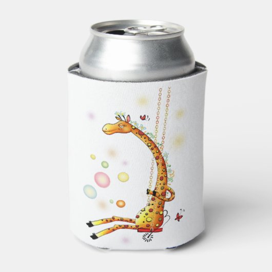 Cute Giraffe Blikjeskoeler (Blikje Voorkant)