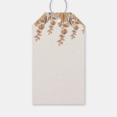 Cute Giraffe Boho Dried Grasses Baby Shower Cadeaulabel (Achterkant)
