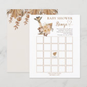 Cute Giraffe Boho Gedroogde Grassen Baby Shower Bi (Voorkant / Achterkant)