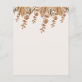 Cute Giraffe Boho Gedroogde Grassen Baby Shower Bi (Achterkant)