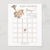 Cute Giraffe Boho Gedroogde Grassen Baby Shower Bi (Voorkant)