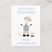 Cute Giraffe boys Playdate MMammie Calling Card Visitekaartje (Voorkant)