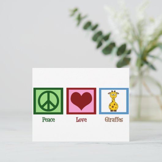 Cute Giraffe Briefkaart (Staand voorkant)