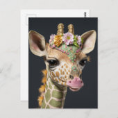 Cute Giraffe Briefkaart (Voorkant / Achterkant)