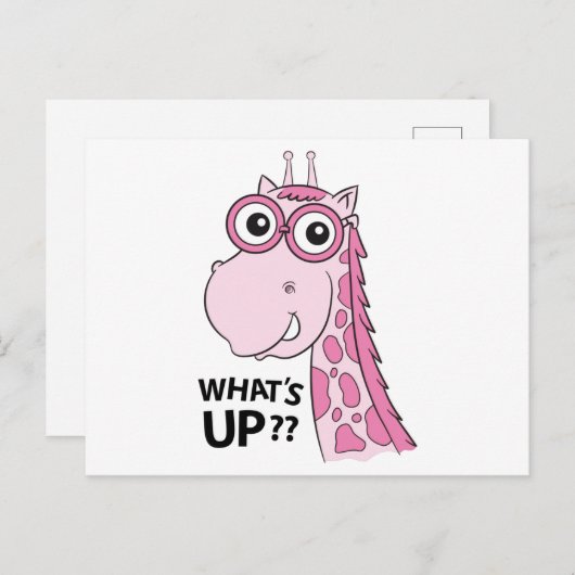 Cute giraffe briefkaart (Voorkant / Achterkant)
