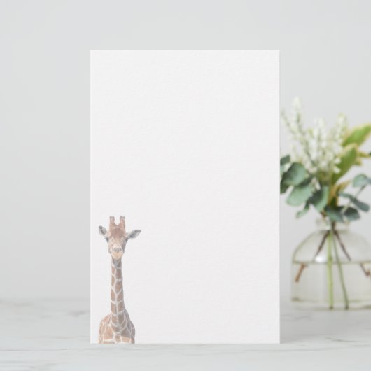 Cute giraffe briefpapier (Staand voorkant)