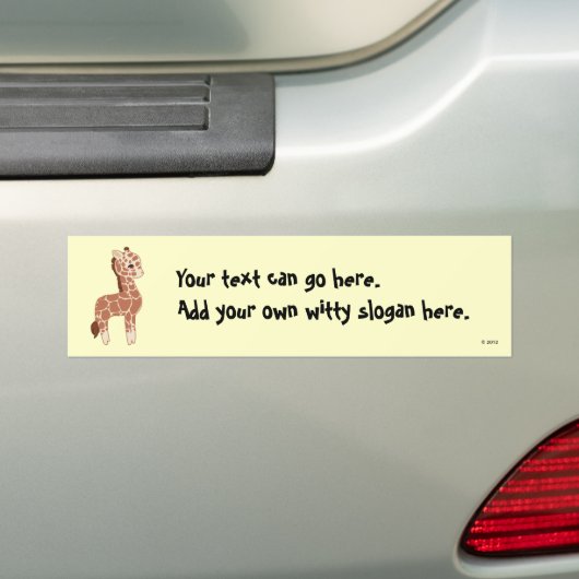 Cute Giraffe Bumpersticker (Op auto)