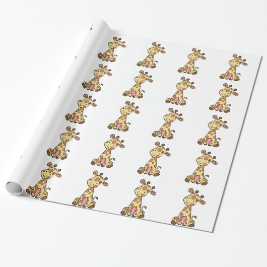 CUTE GIRAFFE CADEAUPAPIER (Uitgerold)