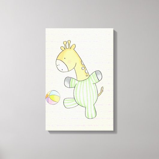 Cute Giraffe Canvas Afdruk (Voorkant)