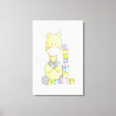 Cute Giraffe Canvas Afdruk (Voorkant)