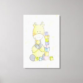 Cute Giraffe Canvas Afdruk