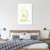 Cute Giraffe Canvas Afdruk (Insitu (Slaapkamer))
