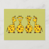 Cute Giraffe Cartoon Briefkaart (Voorkant)