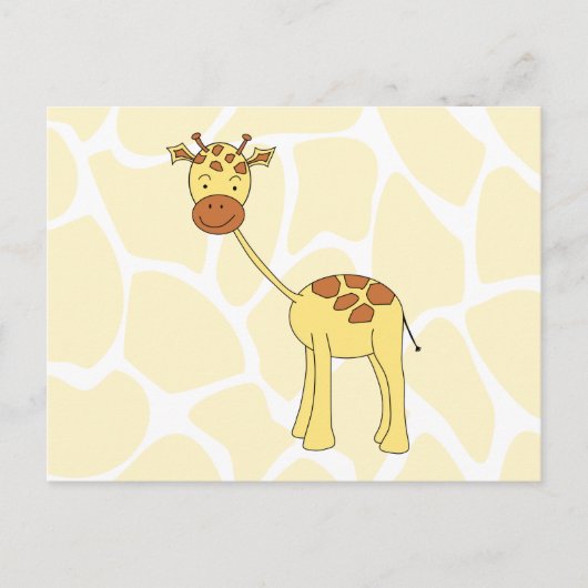 Cute Giraffe. Cartoon. Briefkaart (Voorkant)