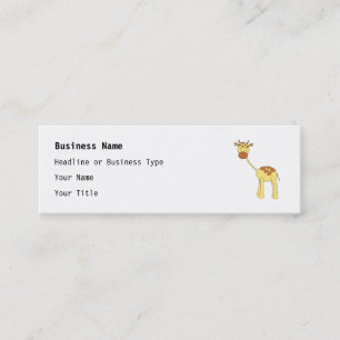 Cute Giraffe. Cartoon. Mini Visitekaartje