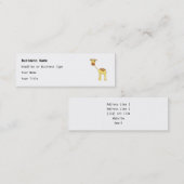 Cute Giraffe. Cartoon. Mini Visitekaartje (Voorkant / Achterkant)