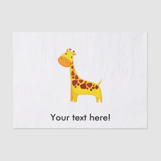 Cute giraffe cartoon tissuepapier (Voorkant)
