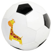 Cute giraffe cartoon voetbal (Drie kwart)