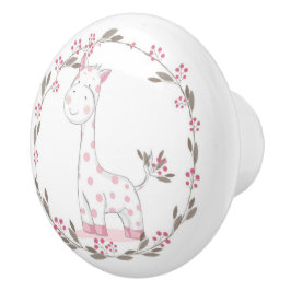 Cute Giraffe Ceramic Knob. Keramische Knop
