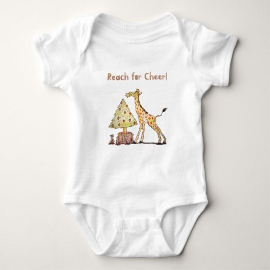  Cute Giraffe Christmas – Hand-Drawn Art Romper (Voorkant)