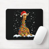 Cute Giraffe Christmas Light Funny Giraffe Lover X Muismat (Met muis)