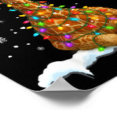 Cute Giraffe Christmas Light Funny Giraffe Lover X Poster (Hoek)