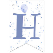 Cute Giraffe Colorful Balloon Boy Birthday Buntin Vlaggetjes (Tweede vlag)