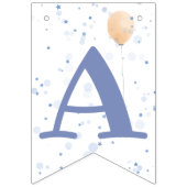 Cute Giraffe Colorful Balloon Boy Birthday Buntin Vlaggetjes (Derde vlag)