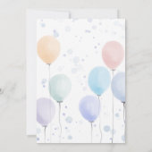 Cute Giraffe Colorful Balloon Boy Birthday Kaart (Achterkant)