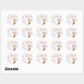 Cute Giraffe Colorful Balloon Girl Birthday Ronde Sticker (Vel)