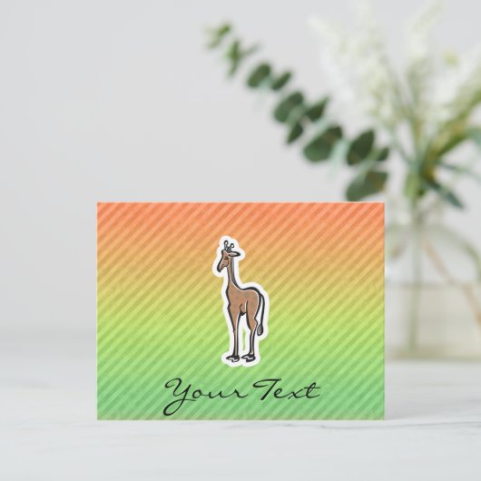 Cute Giraffe; Colorul Briefkaart (Staand voorkant)