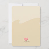 Cute Giraffe Couple Baby shower Invitation Kaart (Achterkant)