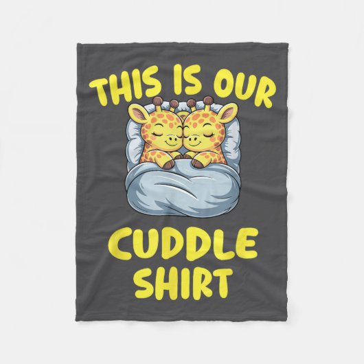 Cute Giraffe Couple This Is Our Cuddle Fleece Deken (Voorkant)