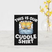 Cute Giraffe Couple This Is Our Cuddle  Kaart (Gele Bloem)