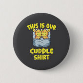 Cute Giraffe Couple This Is Our Cuddle  Ronde Button 5,7 Cm (Voorkant)