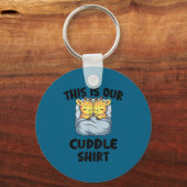 Cute Giraffe Couple This Is Our Cuddle Sleutelhanger (Voorkant)