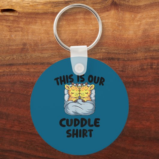 Cute Giraffe Couple This Is Our Cuddle  Sleutelhanger (Voorkant)